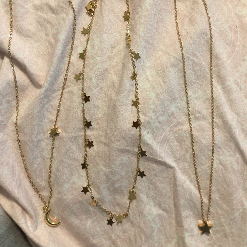 Night sky necklace set (3pcs)
